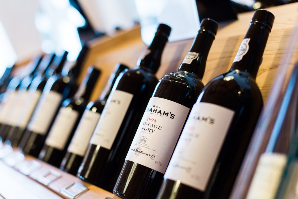 Port wine bottles